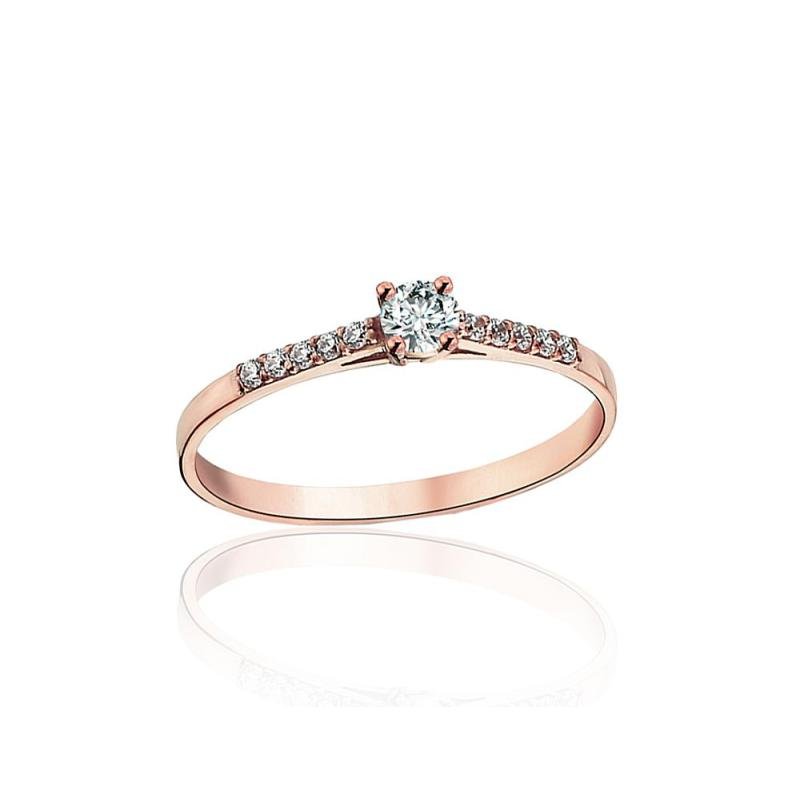 Kuldsõrmus, Punane Kuld 585°, Tsirkonid