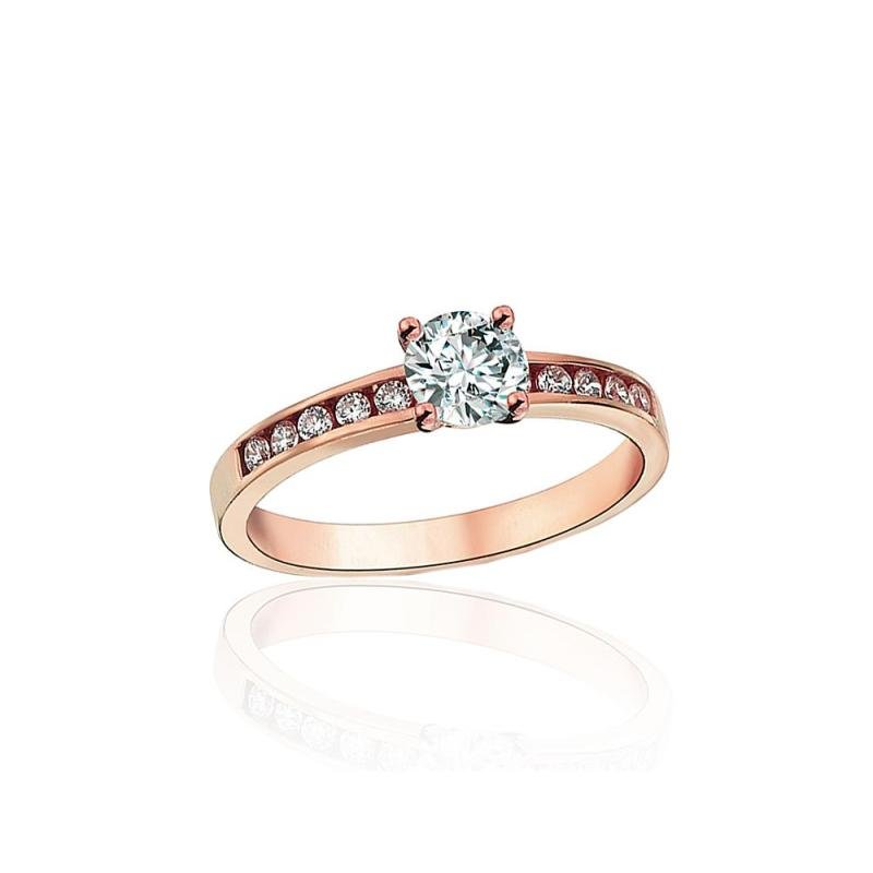 Zelta gredzens, Sarkanais Zelts 585°, Cirkoni