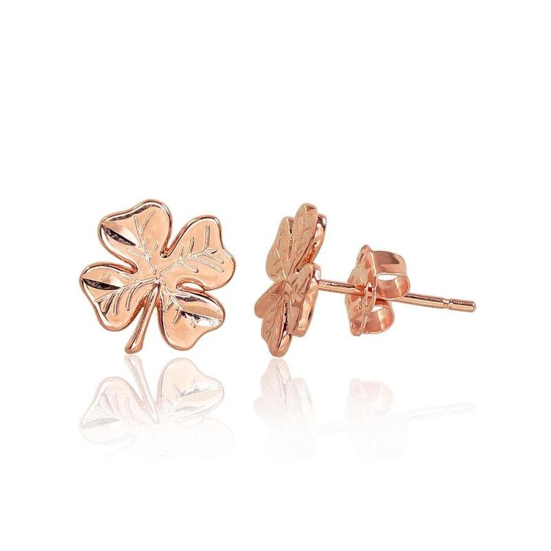 Gold classic studs earrings, Red Gold 585°