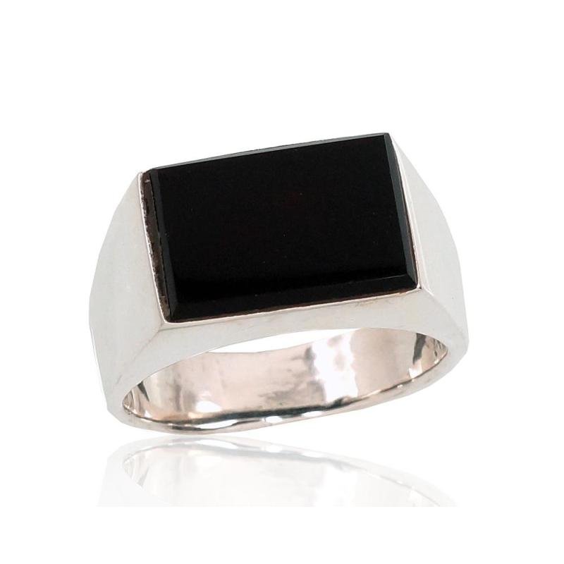 Серебряное кольцо, Серебро 925°, Оникс