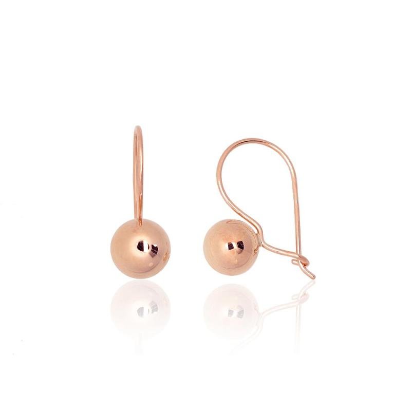 Gold hook earrings, Red Gold 585°