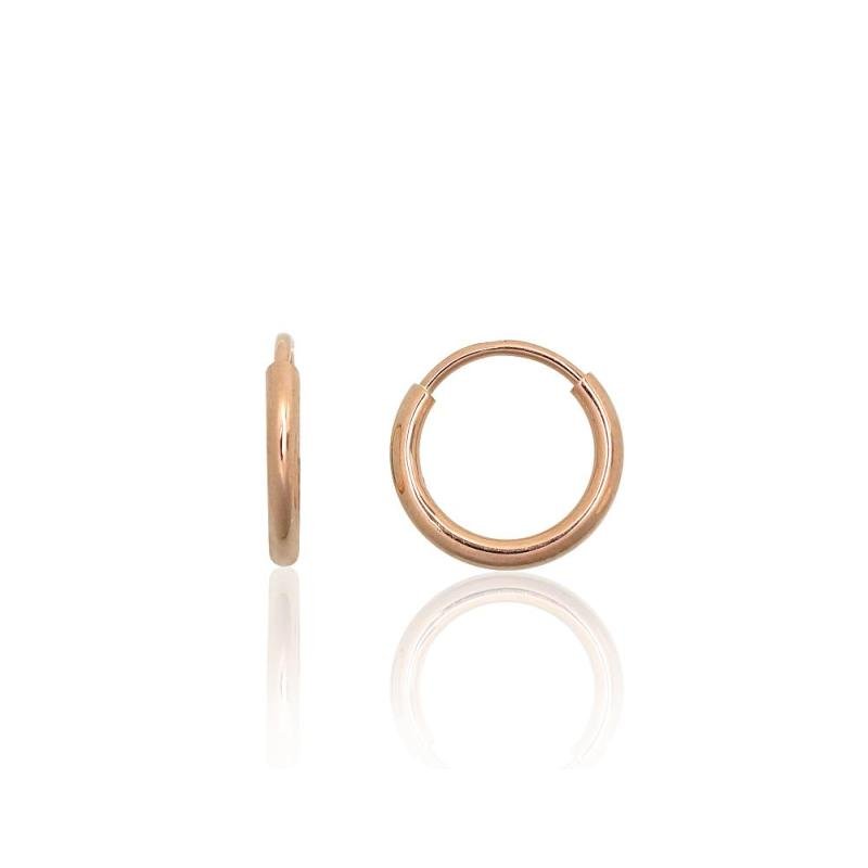 Золотые серьги-кольца, Красное Золото 585°