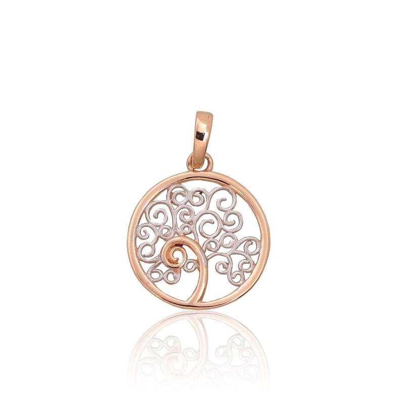 Gold pendant, Red Gold 585°, Rhodium (Plating)
