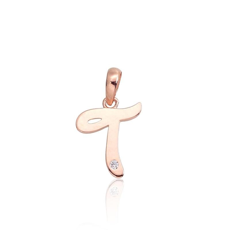 Gold pendant, Red Gold 585°, Zirkons