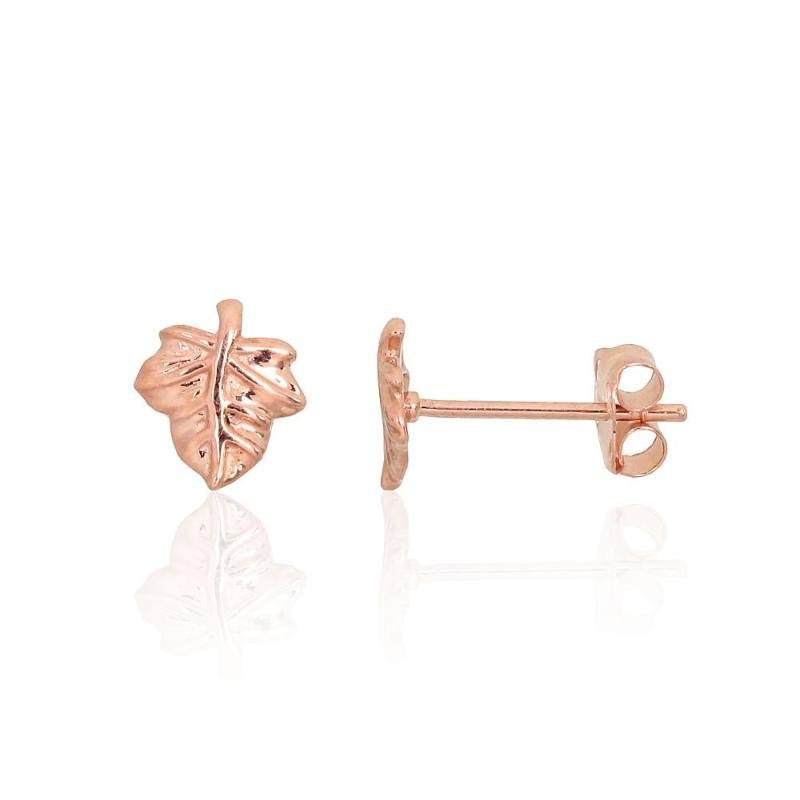Gold classic studs earrings, Red Gold 585°