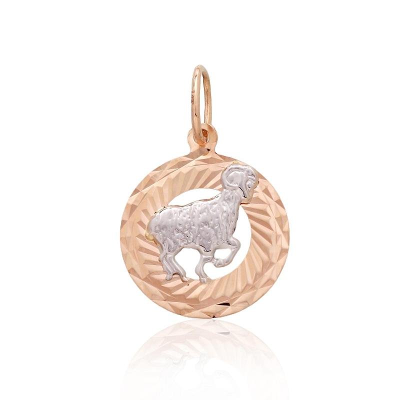 Золотой кулон, Красное/Белое Золото 585°