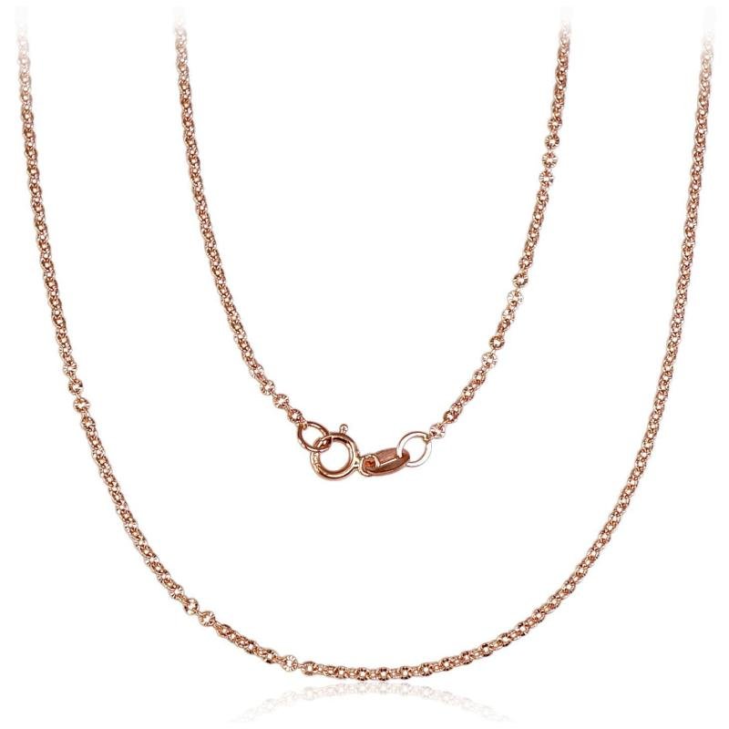 Золотая цепочка Якорное 1.4 мм, алмазная обработка граней, Красное Золото 585°