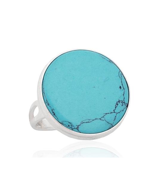 Серебряное кольцо, Серебро 925°, Бирюза (Имитация)