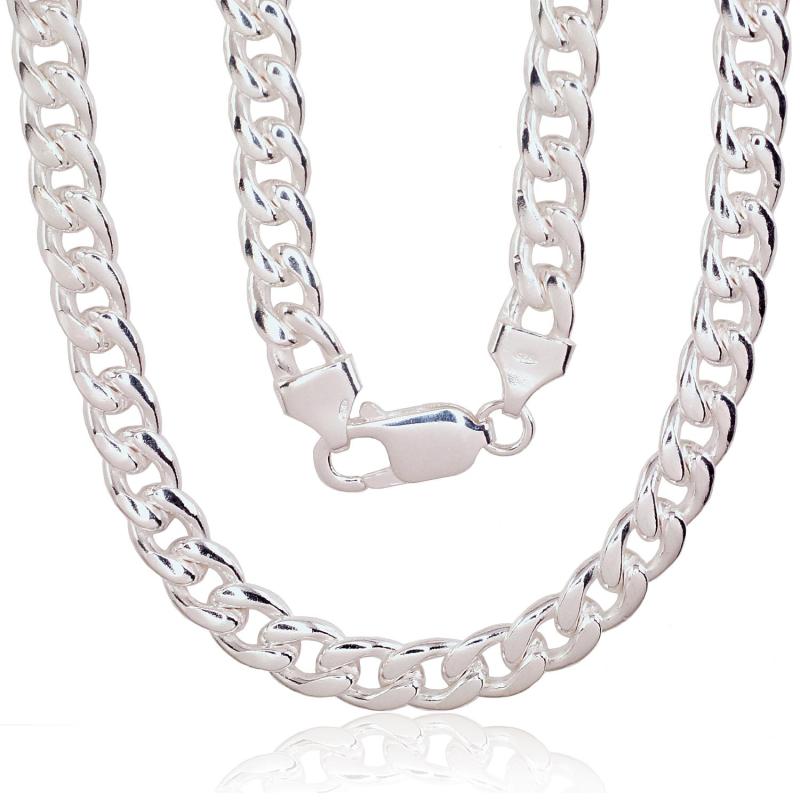 Silver chain Curb 7 mm, Silver 925°