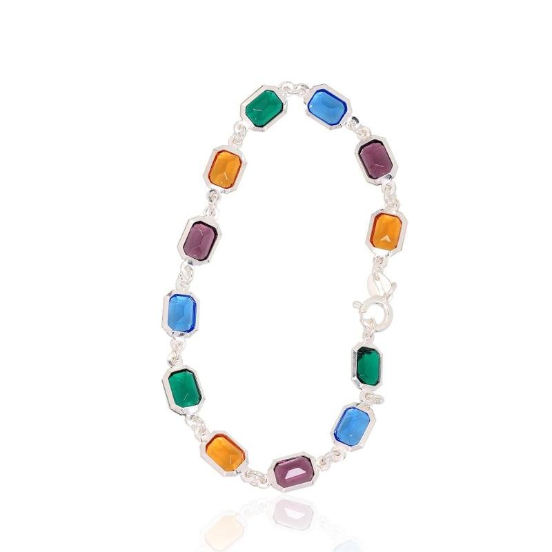 Серебряный браслет, Серебро 925°, Цирконы