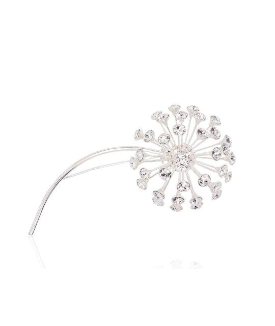 Silver brooch, Silver 925°, Crystals