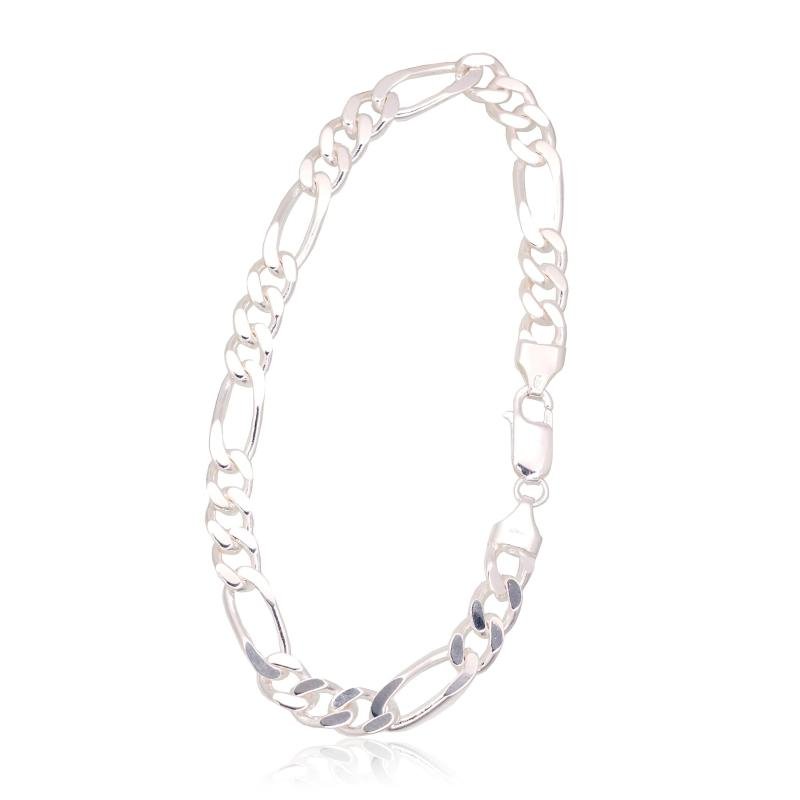 Silver chain Figaro 7 mm, diamond cut, Silver 925°