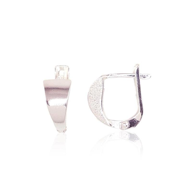 Silver earrings with 'english' lock, Silver 925°