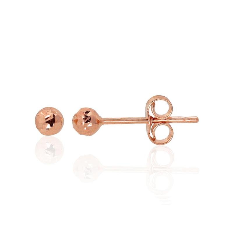 Gold classic studs earrings, Red Gold 585°