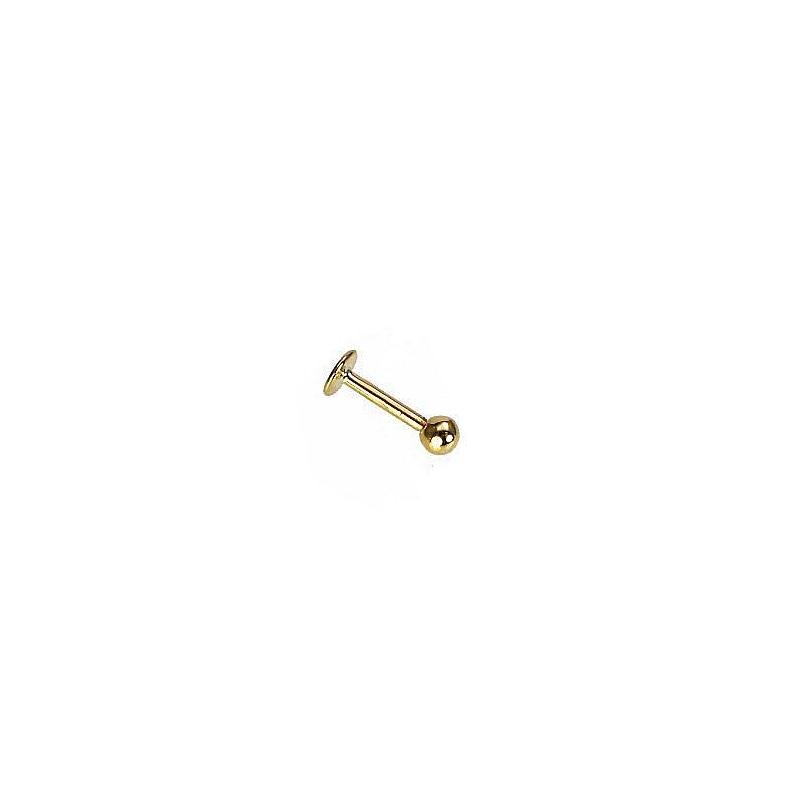 Gold piercing for lips, Yellow Gold 585°