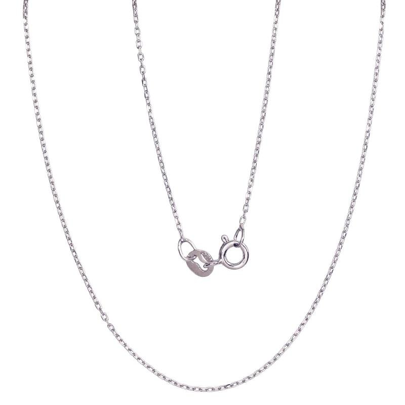 Silver chain Anchor 1 mm, diamond cut, Silver 925°, Rhodium (Plating)