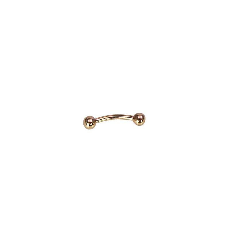 Gold piercing for brow, Red Gold 585°