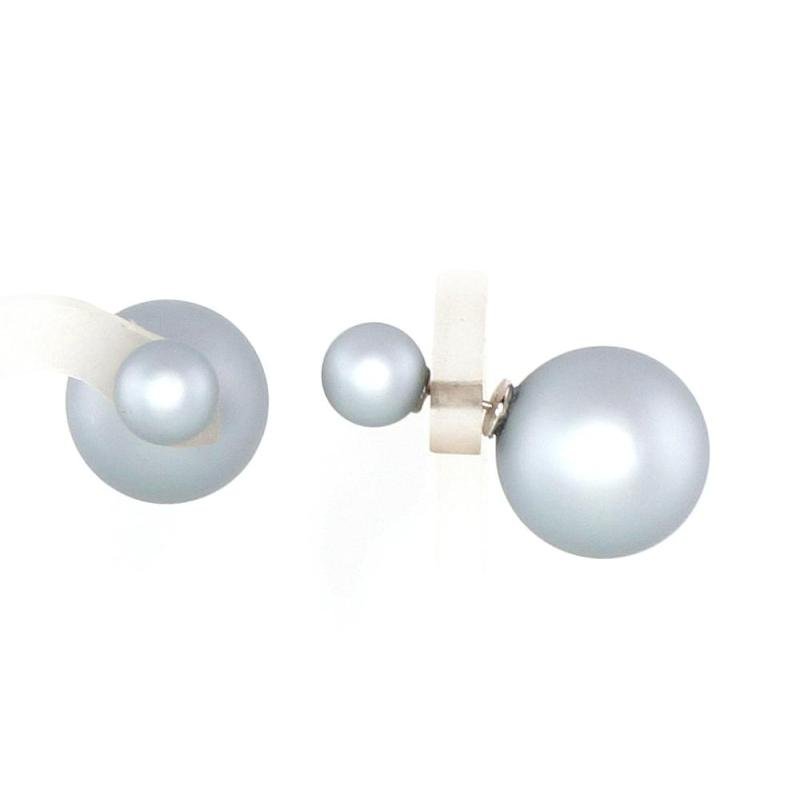 Silver stud earrings, Silver 925°, Plastic
