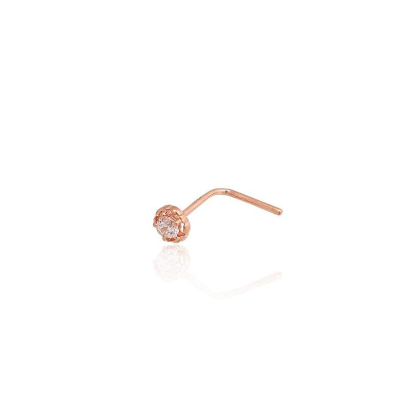 Gold piercing, Red Gold 585°, Zirkons