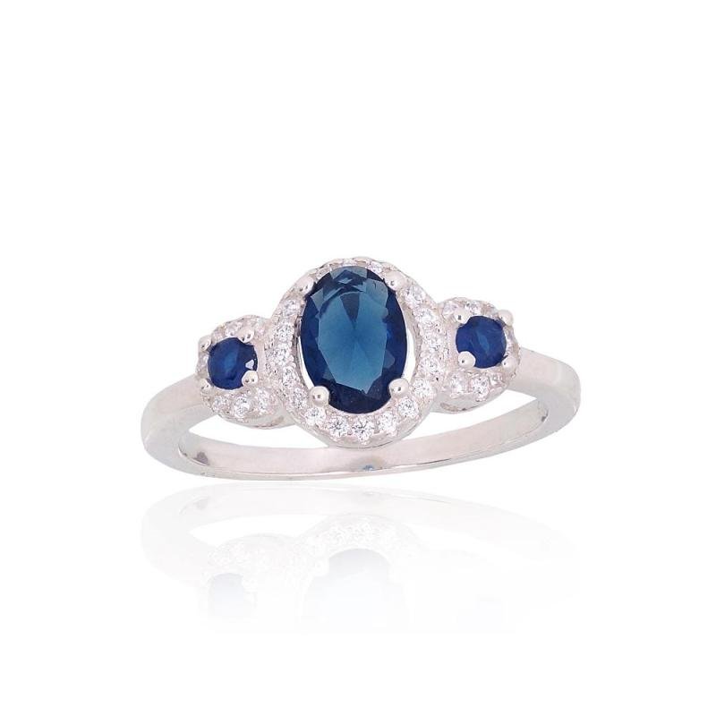 Серебряное кольцо, Серебро 925°, Цирконы