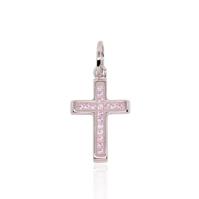 Silver pendant, Silver 925°, Rhodium (Plating), Zirkons