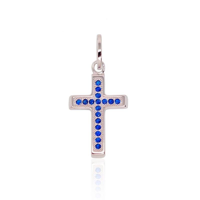 Silver pendant, Silver 925°, Rhodium (Plating), Zirkons