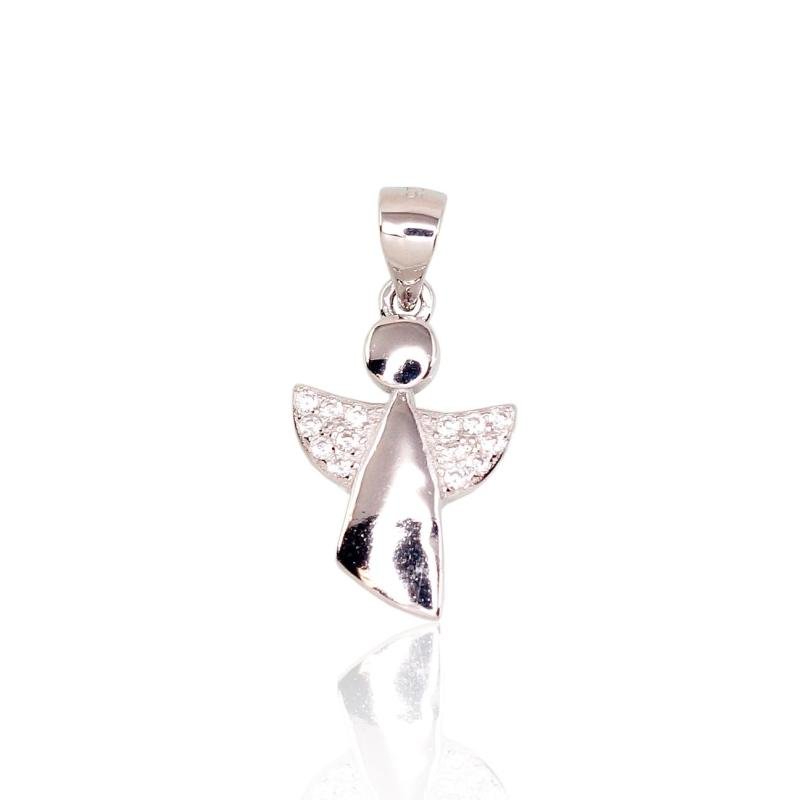 Silver pendant, Silver 925°, Rhodium (Plating), Zirkons