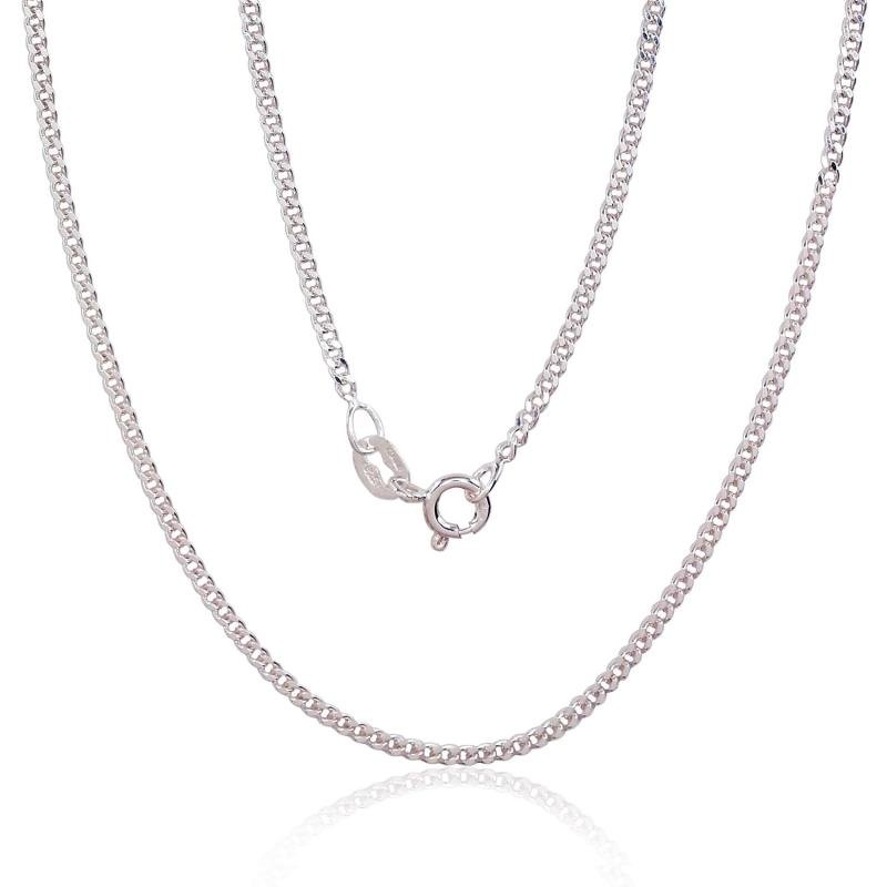 Sudraba ķēdīte Kartjē 2 mm, dimantu apstrādājums, Sudrabs 925°