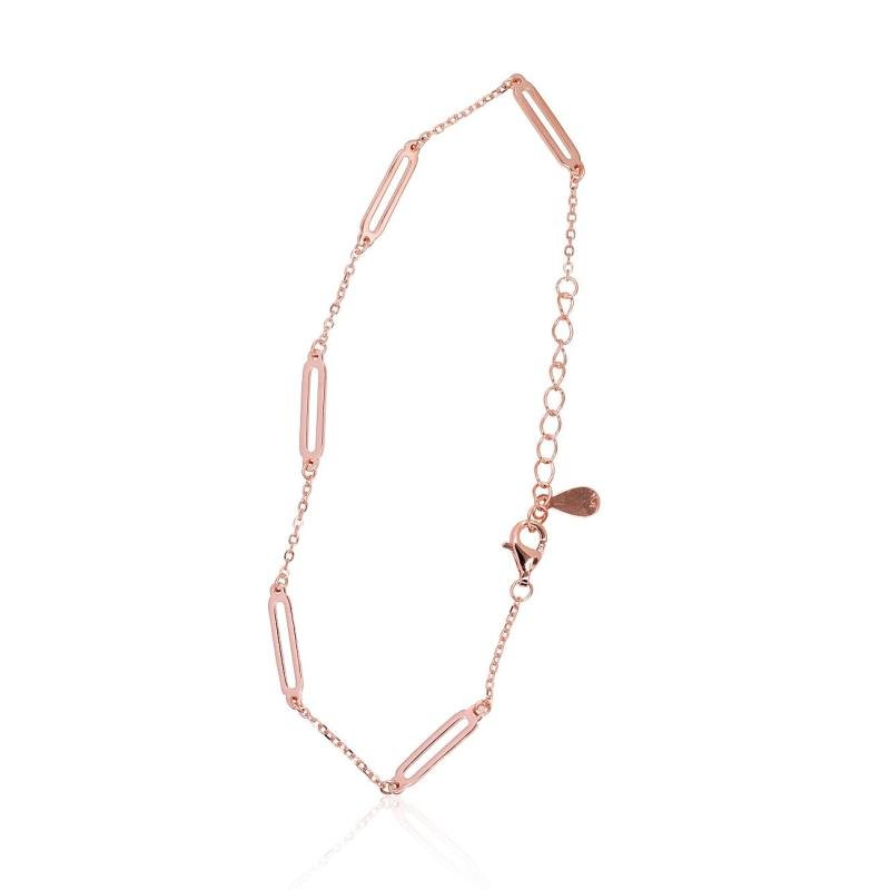Silver bracelet, Silver 925°, red gold (Plating)