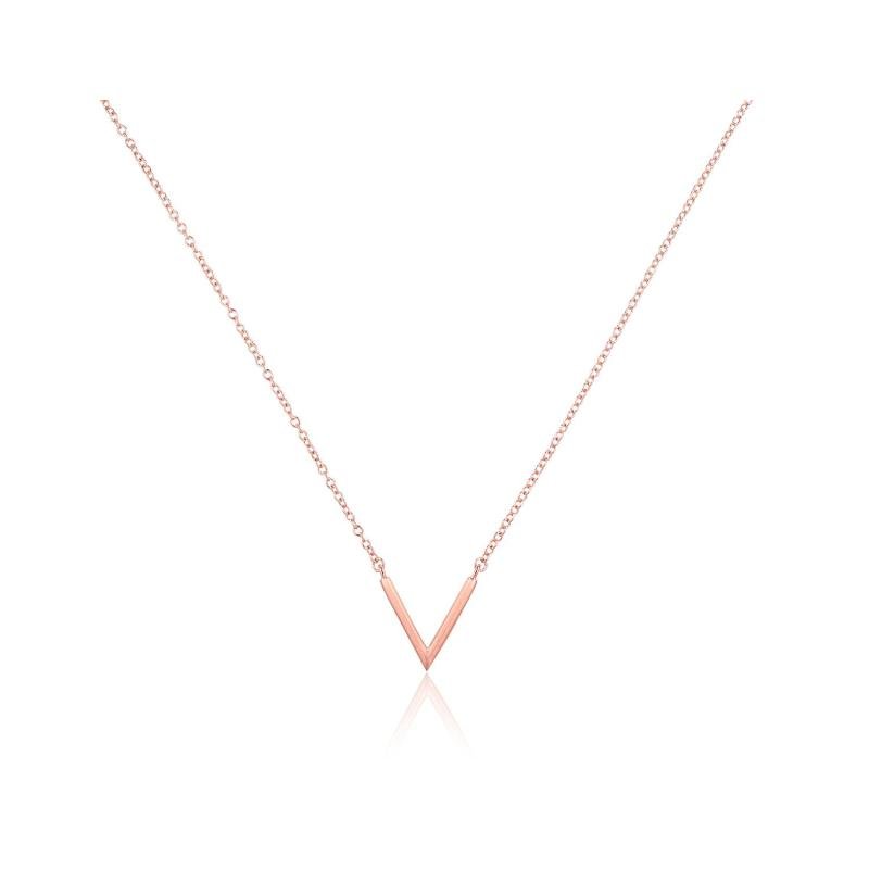 Silver necklace, Silver 925°, red gold (Plating)