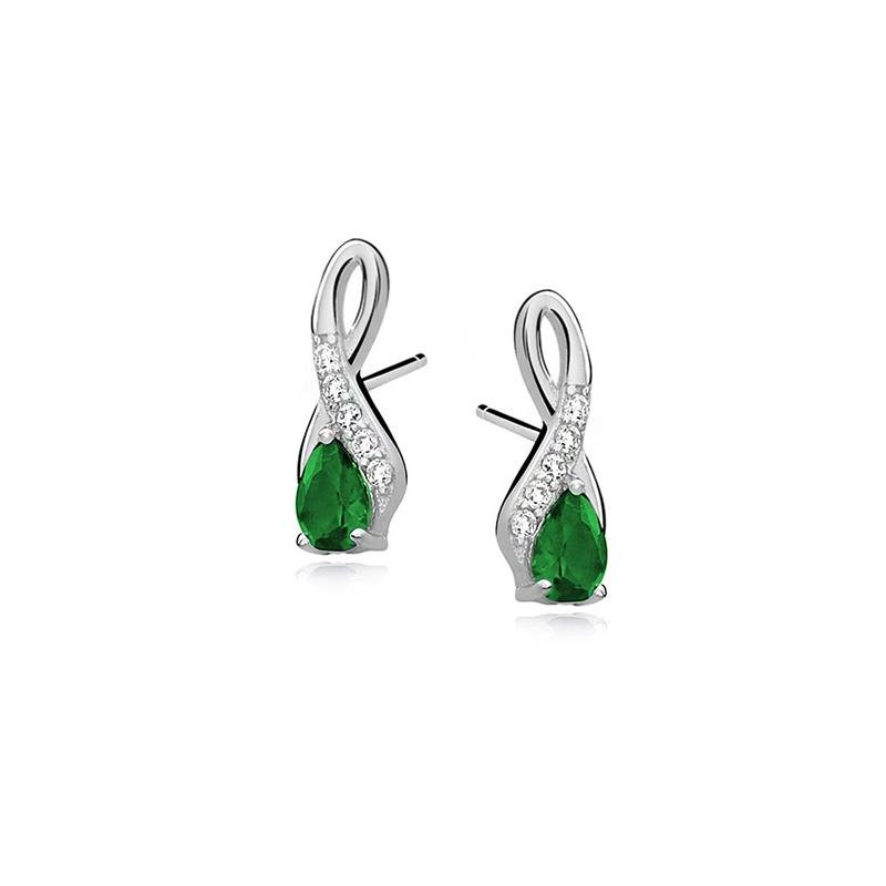 Серебряные серьги, Сапфир