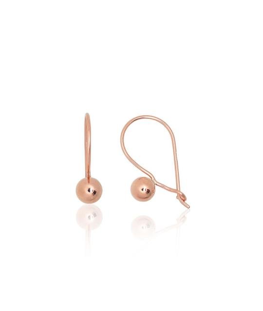 Gold hook earrings, Red Gold 585°