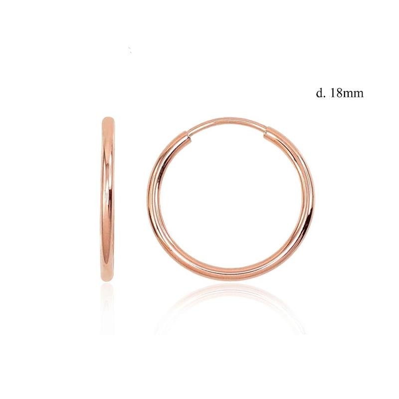 Gold rings-earrings, Red Gold 585°