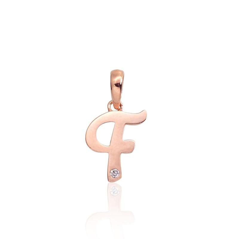Gold pendant, Red Gold 585°, Zirkons