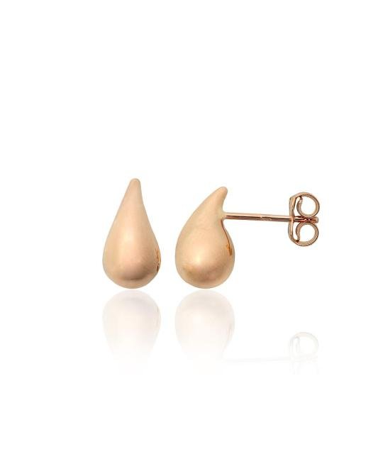 Gold classic studs earrings, Red Gold 585°