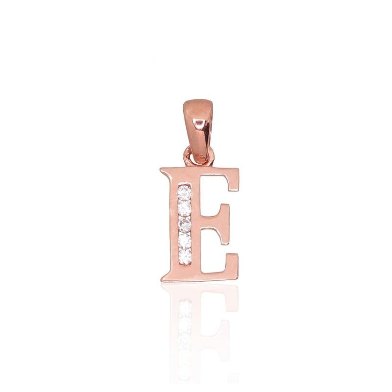 Gold pendant, Red Gold 585°, Zirkons