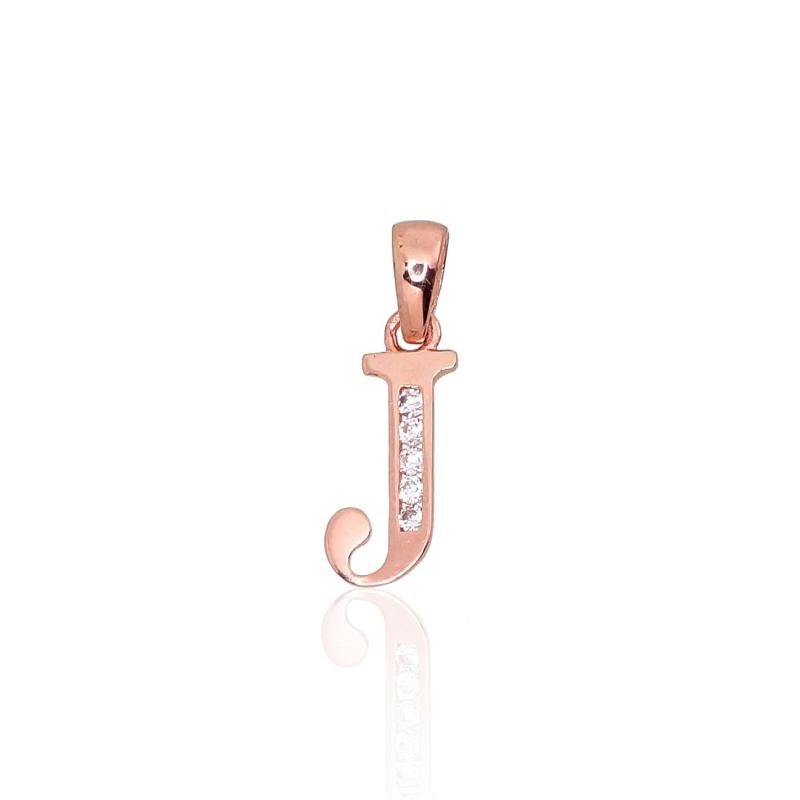 Gold pendant, Red Gold 585°, Zirkons