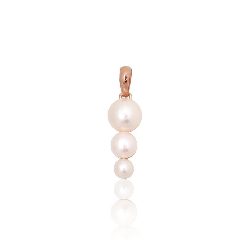 Gold pendant, Red Gold 585°, Fresh-water Pearl