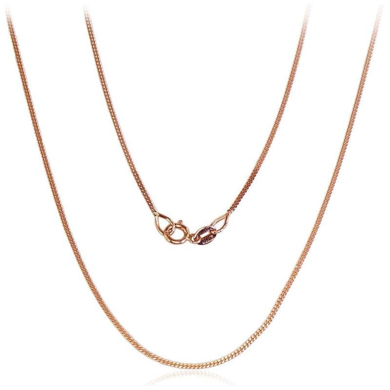 Gold chain Curb 1 mm, diamond cut, Red Gold 585°