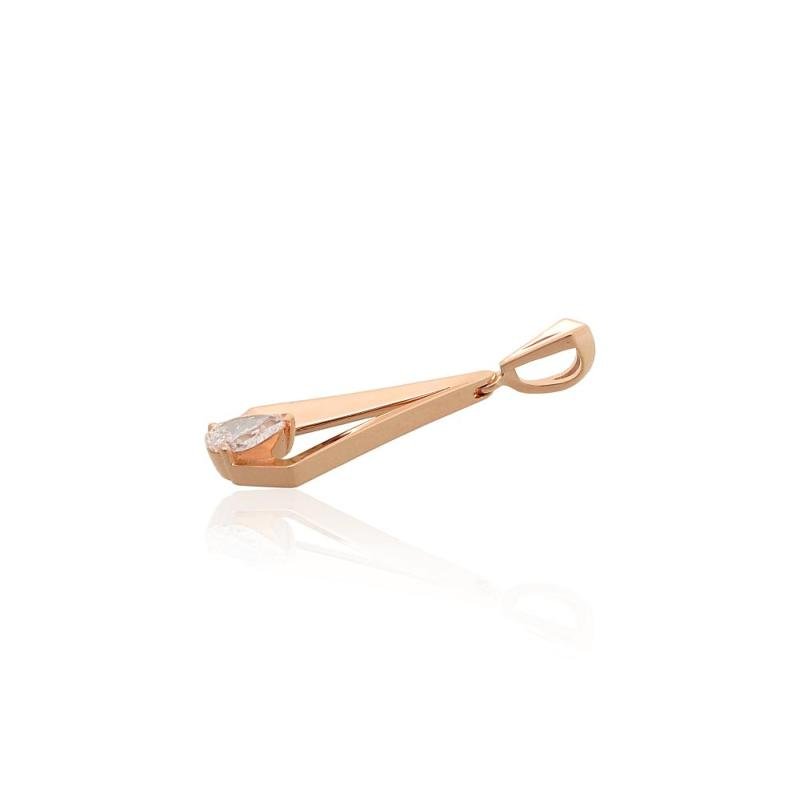 Gold pendant, Red Gold 585°, Diamonds