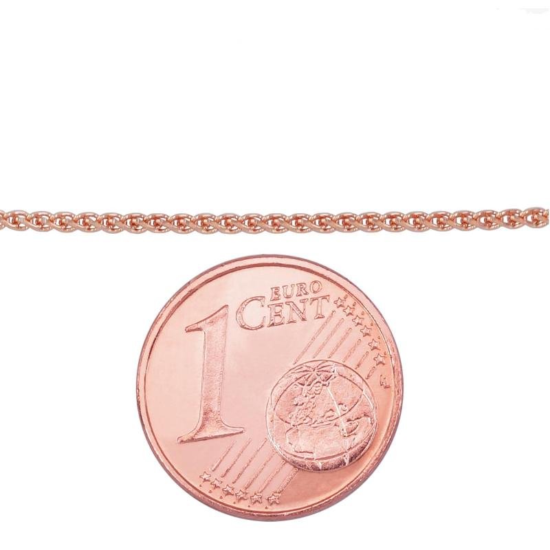 Gold chain Spiga 1, 2 mm, Red Gold 585°