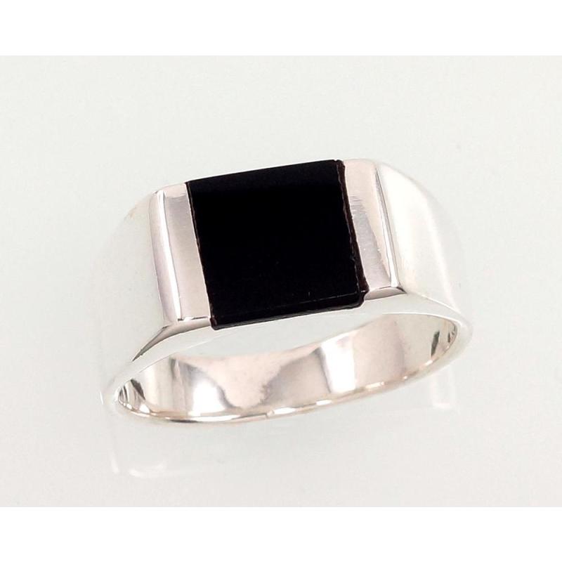 Серебряное кольцо, Серебро 925°, Оникс