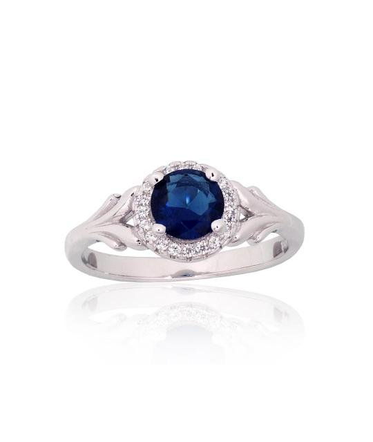 Silver ring, Silver 925°, Rhodium (Plating), Zirkons