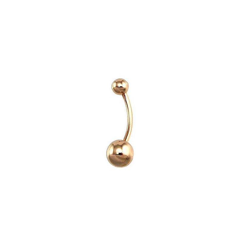 Gold piercing for navel, Red Gold 585°