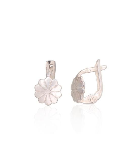 Silver earrings with 'english' lock, Silver 925°
