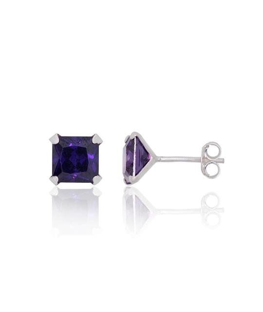 Silver stud earrings, Silver 925°, Zirkons