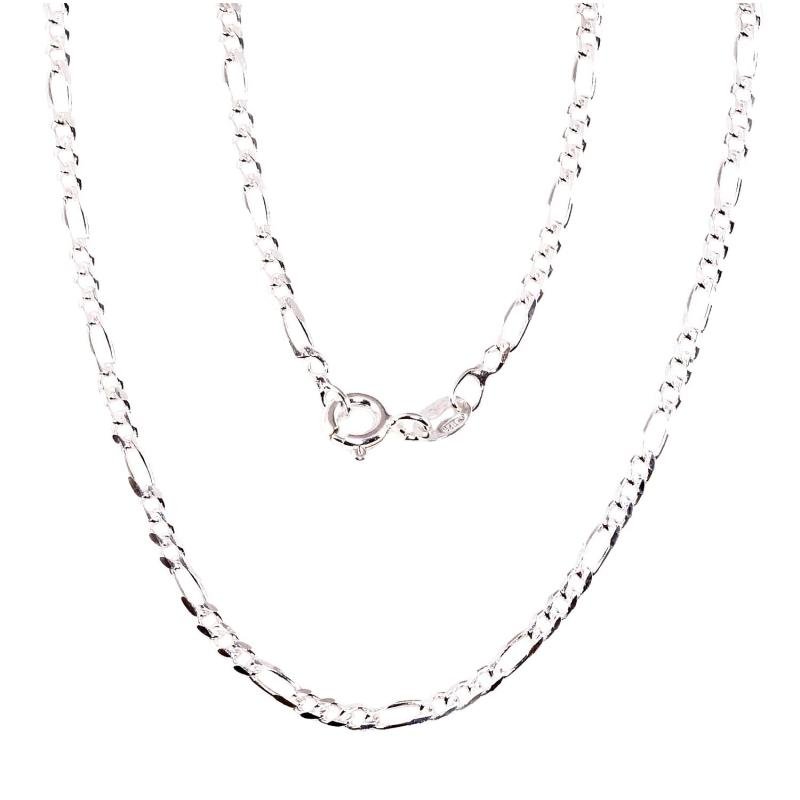 Silver chain Figaro 2, 2 mm, diamond cut, Silver 925°