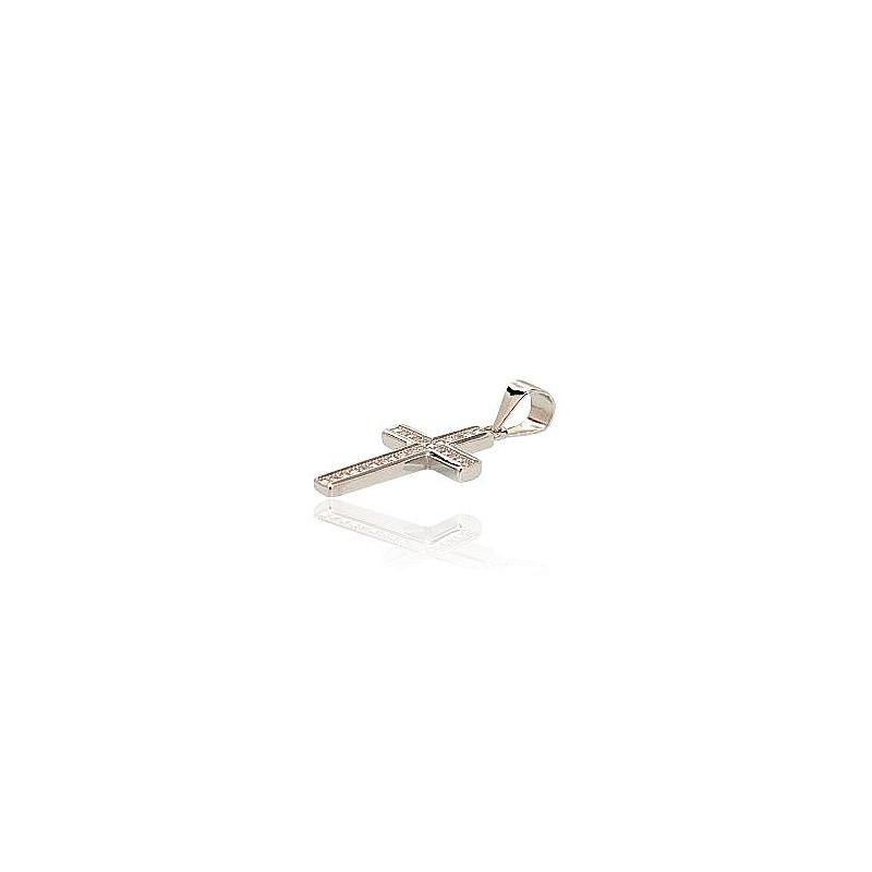 Silver pendant, Silver 925°, Rhodium (Plating), Zirkons