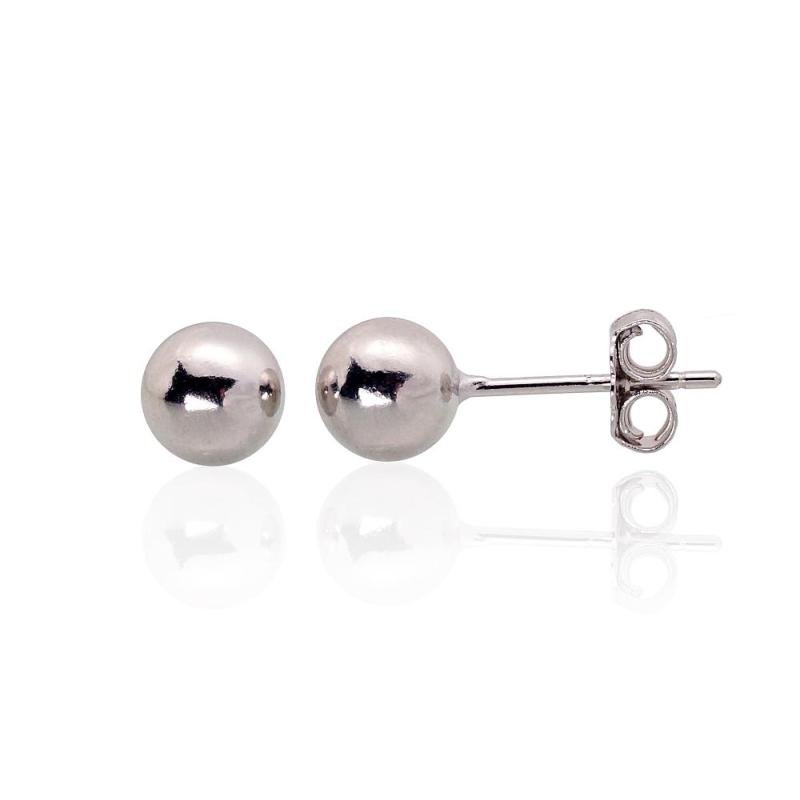 Silver stud earrings, Silver 925°, Rhodium (Plating)
