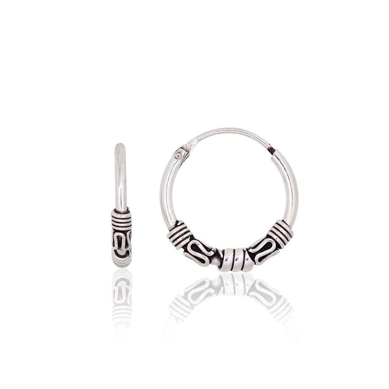 Silver earrings-rings, Silver 925°, oxide (Plating)